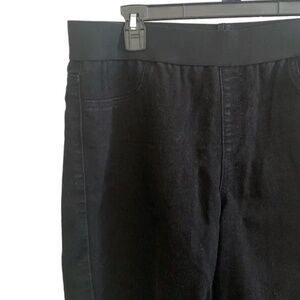 Karen Kane | Black Dark Wash Wide Band Pull-on Jeggings